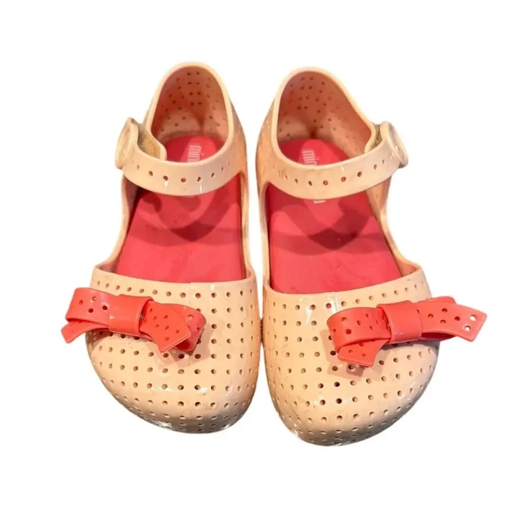 Mini Melissa Furadinha Pop BB shoes with bow Toddler Size 9